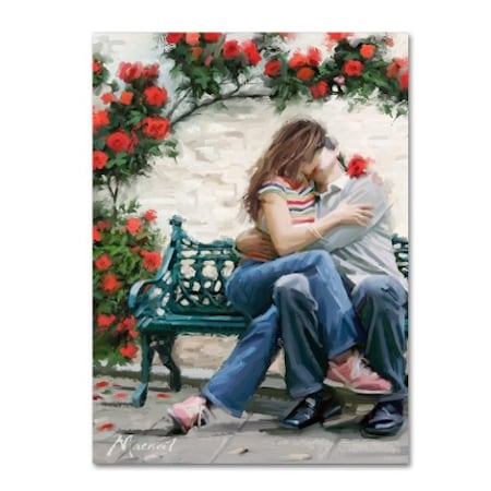 The Macneil Studio 'Park Bench' Canvas Art,24x32